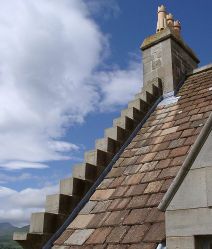 Duart castle: the roof.